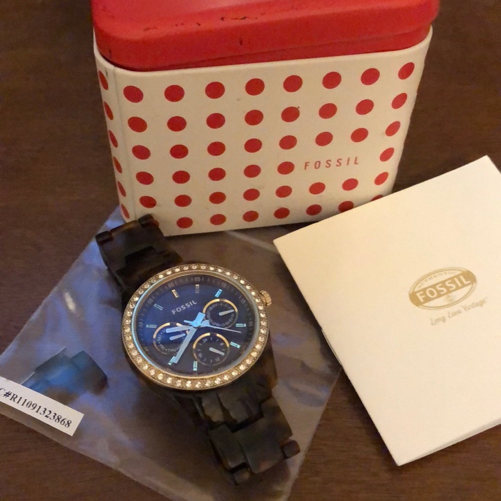 Fossil Caleigh Multifunction TortoiseAcetate Watch